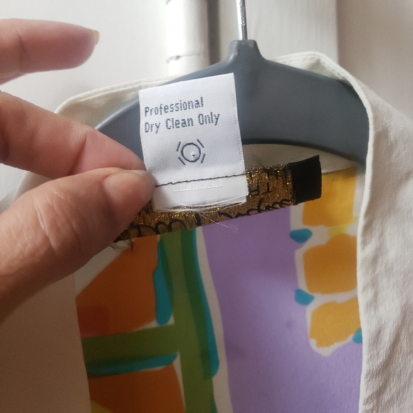 Bob Mackie Wearable Art Silk Open Front Kimono Top Cats Monkeys Fruit Fish sz S - Picture 12 of 16